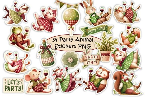34 Drunken Party Animal Stickers PNGs: A Creative Toolkit