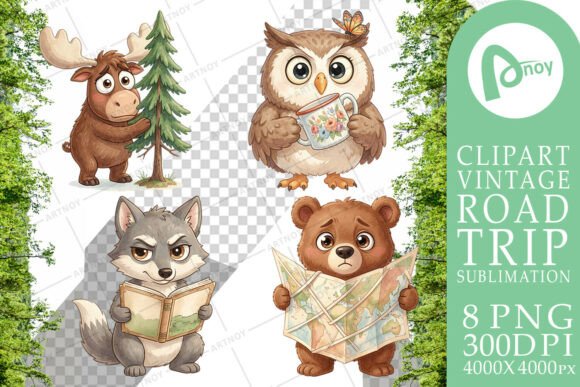 Awkward Wilderness Animal Sublimation: Add Whimsy to Your Designs