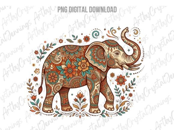 Boho Animal Elephant of Flowers PNG: Creative Design Guide