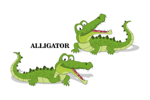 Bringing Playful Charm to Your Projects with Cute Alligator Animal Cartoon