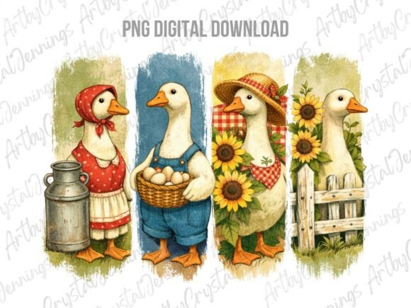 Country Porch Geese Farm Animal Goose: A Touch of Rustic Charm