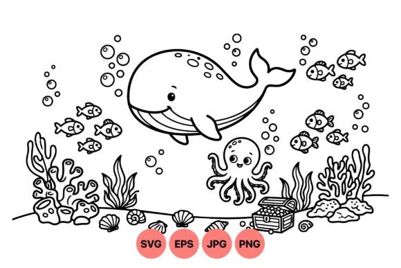 Cute Ocean Animal Coloring Svg: A Playful Dive into Creative Design