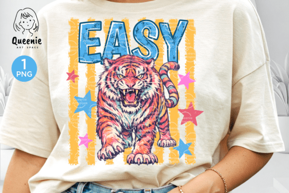 Easy Tiger Summer Animal: Bold Retro Vibes for Designers