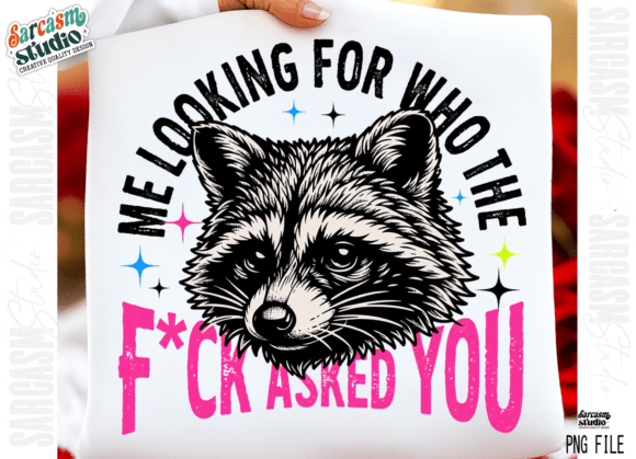 Funny Sarcastic Raccoon PNG: Sassy Animal Art for Bold Designs