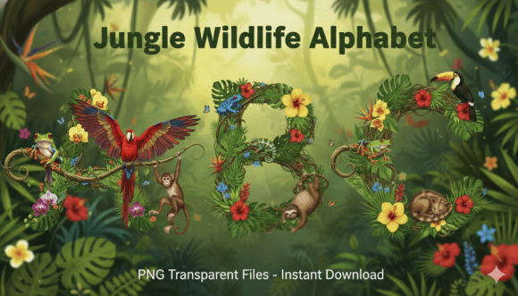 Lungle Animal and Flora Alphabet PNG: A Creative Toolkit for Modern Projects