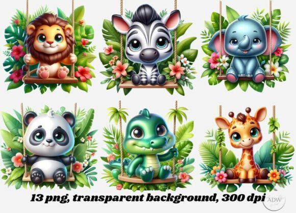 Safari Baby Animal: A Soothing Touch for Whimsical Designs
