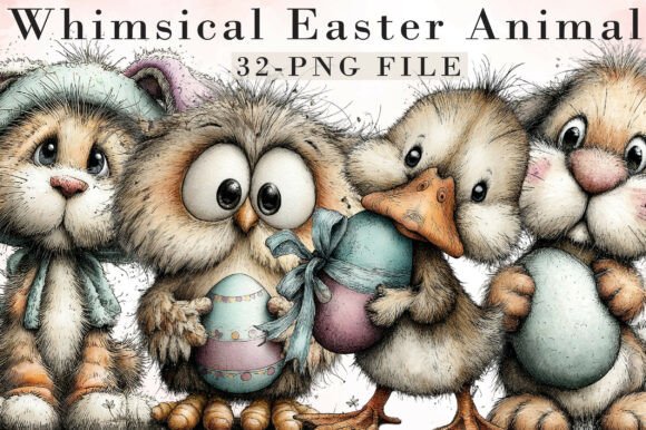 Whimsical Easter Animal Clipart: Your Spring Design Toolkit